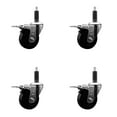 thumbnail image 1 of 3.5 Inch Phenolic Swivel 1 Inch Expanding Stem Caster Set Total Lock Brake, 1 of 2