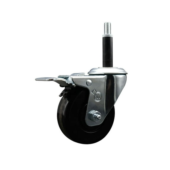 3.5 Inch SS Phenolic Swivel 3/4 Inch Expanding Stem Caster Total Lock Brake SCC