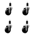 thumbnail image 1 of 3.5 Inch Phenolic Wheel Swivel 1-3/8 Inch Expanding Stem Caster Set SCC, 1 of 2