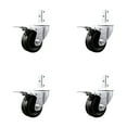 thumbnail image 1 of 3.5 Inch Phenolic Wheel Swivel 3/4 Inch Square Stem Caster Set Total Lock Brake, 1 of 2