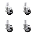 thumbnail image 1 of 3.5 Inch Phenolic Wheel Swivel 3/4 Inch Square Stem Caster Set with Brake SCC, 1 of 2