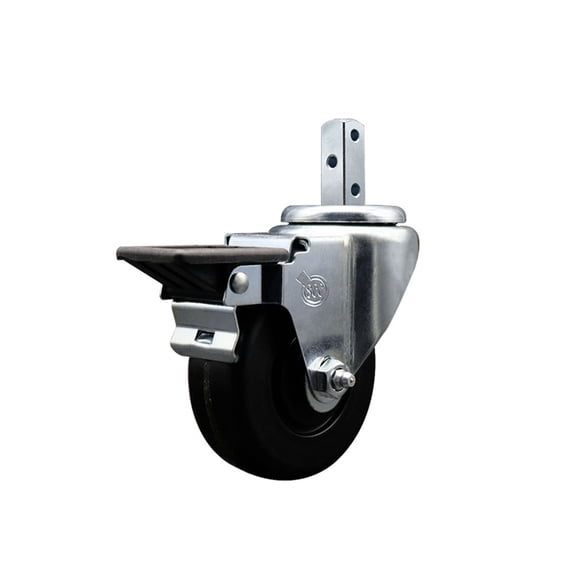 3.5 Inch Phenolic Wheel Swivel 3/4 Inch Square Stem Caster with Brake SCC