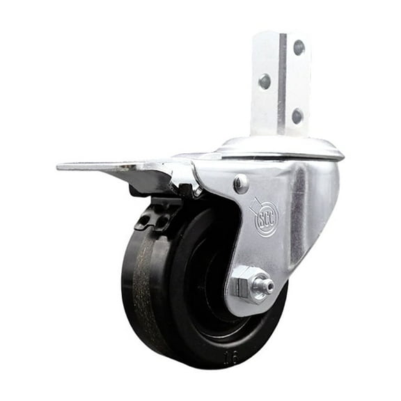 3.5 Inch Phenolic Wheel Swivel 3/4 Inch Square Stem Caster with Total Lock Brake