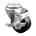 thumbnail image 1 of 3.5 Inch Phenolic Wheel Swivel Bolt Hole Caster with Brake Service Caster Brand, 1 of 2
