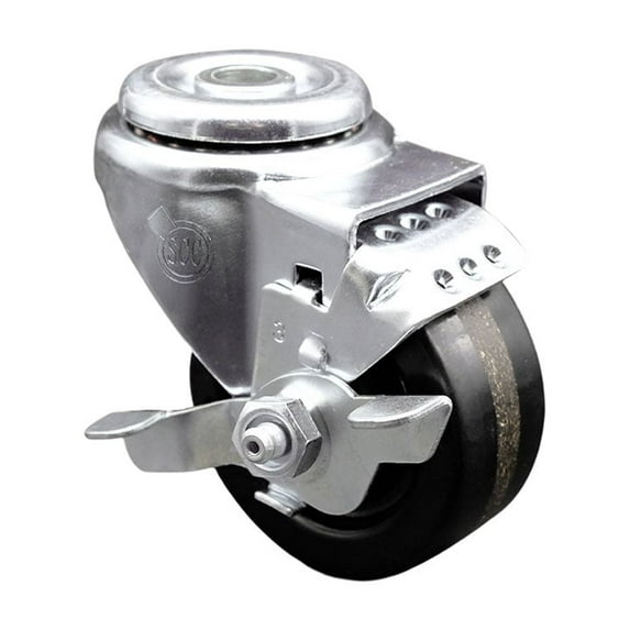 3.5 Inch Phenolic Wheel Swivel Bolt Hole Caster with Brake Service Caster Brand