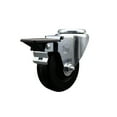 thumbnail image 1 of 3.5 Inch Phenolic Wheel Swivel Bolt Hole Caster with Posi Lock Brake SCC, 1 of 2