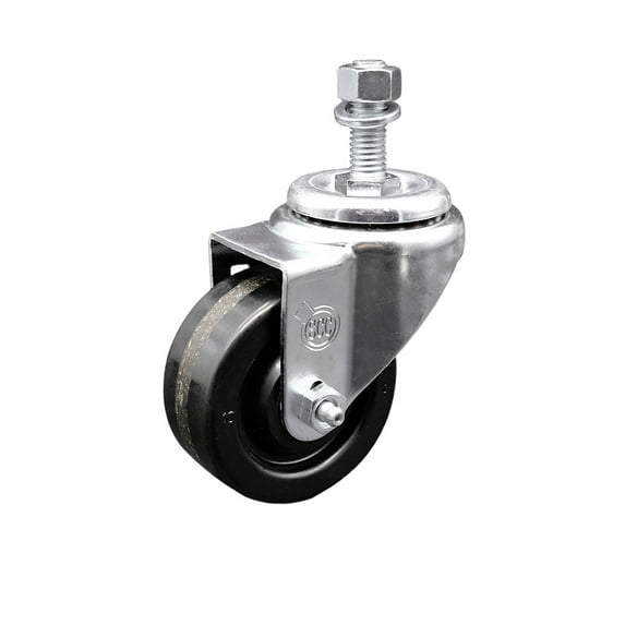 3.5 Inch Phenolic Wheel Swivel ½ Inch Threaded Stem Caster Service Caster Brand