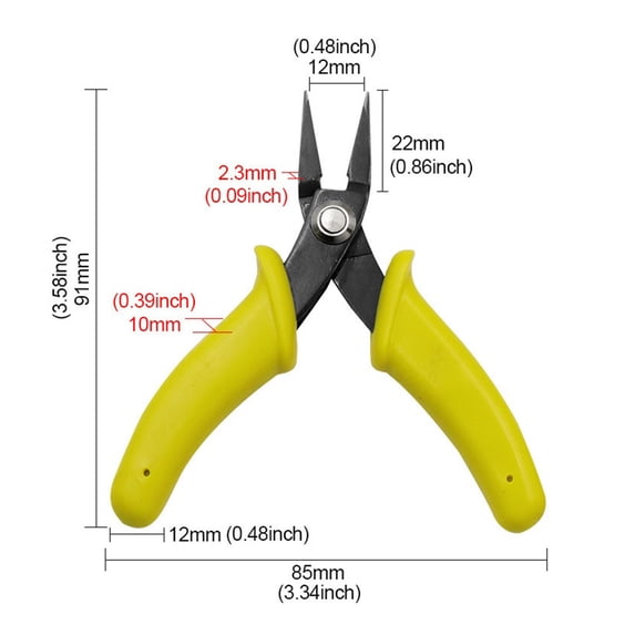 3.5 Inch Pointed Nose Diagonal Pliers Wire Cutters Beginner Diy Assembly Tool Nose Pliers