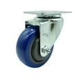 thumbnail image 1 of 3.5 Inch SS Blue Polyurethane Wheel Swivel Top Plate Caster Service Caster, 1 of 2
