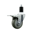 thumbnail image 1 of 3.5 Inch SS Gray Poly Swivel 1-1/2 Inch Expanding Stem Caster Brake, 1 of 2