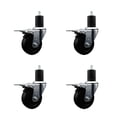 thumbnail image 1 of 3.5 Inch SS Hard Rubber Swivel 1-3/4 Inch Expand Stem Caster Set Brake, 1 of 2