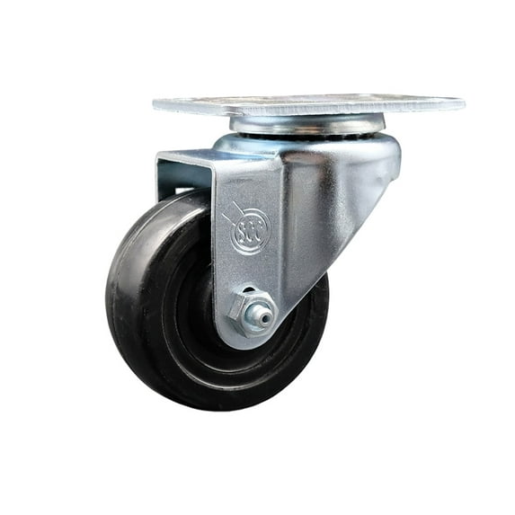 3.5 Inch Hard Rubber Wheel Swivel Top Plate Caster Service Caster Brand