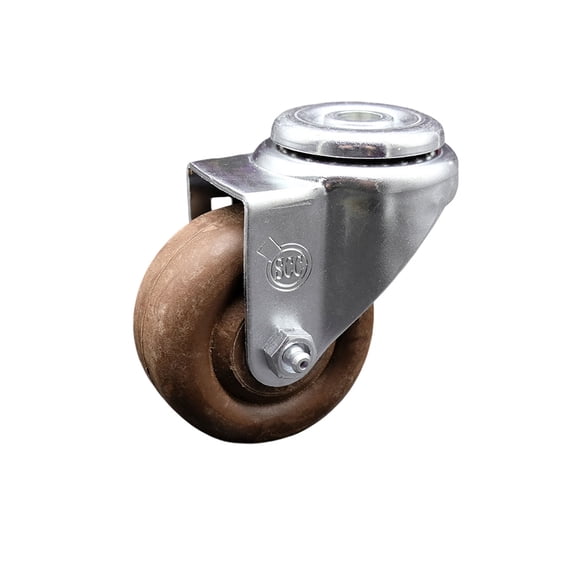 3.5 Inch SS High Temp Glass Filled Nylon Wheel Swivel Bolt Hole Caster SCC