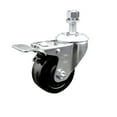 thumbnail image 1 of 3.5 Inch SS Phenolic 12mm Threaded Stem Caster with Total Lock Brake SCC, 1 of 2