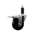 thumbnail image 1 of 3.5 Inch SS Phenolic Swivel 1-1/8 Inch Expanding Stem Caster Brake, 1 of 2