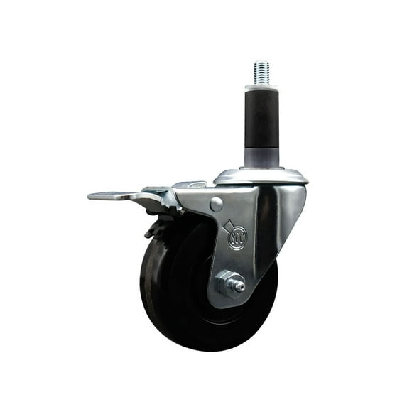 3.5 Inch SS Phenolic Swivel 1-1/8 Inch Expanding Stem Caster Brake