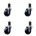 thumbnail image 1 of 3.5 Inch SS Solid Poly Wheel Swivel 1-5/8 Inch Expanding Stem Caster Set SCC, 1 of 2