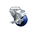 thumbnail image 1 of 3.5 Inch SS Solid Polyurethane Wheel Swivel Bolt Hole Caster with Brake SCC, 1 of 2