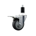 thumbnail image 1 of 3.5 Inch SS Thermo Rubber Swivel 1-3/8 Inch Expanding Stem Caster Brake, 1 of 2