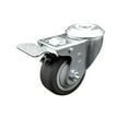 thumbnail image 1 of 3.5 Inch SS Thermoplastic Rubber Swivel Bolt Hole Caster with Total Lock Brake, 1 of 2