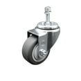 thumbnail image 1 of 3.5 Inch SS Thermoplastic Rubber Wheel Swivel 10mm Threaded Stem Caster SCC, 1 of 2