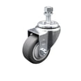 thumbnail image 1 of 3.5 Inch SS Thermoplastic Rubber Wheel Swivel 12mm Threaded Stem Caster SCC, 1 of 2