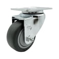 thumbnail image 1 of 3.5 Inch SS Thermoplastic Rubber Wheel Swivel Top Plate Caster Service Caster, 1 of 2