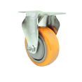 thumbnail image 1 of 3.5 Inch SS Yellow Polyurethane Wheel Rigid Top Plate Caster, 1 of 2
