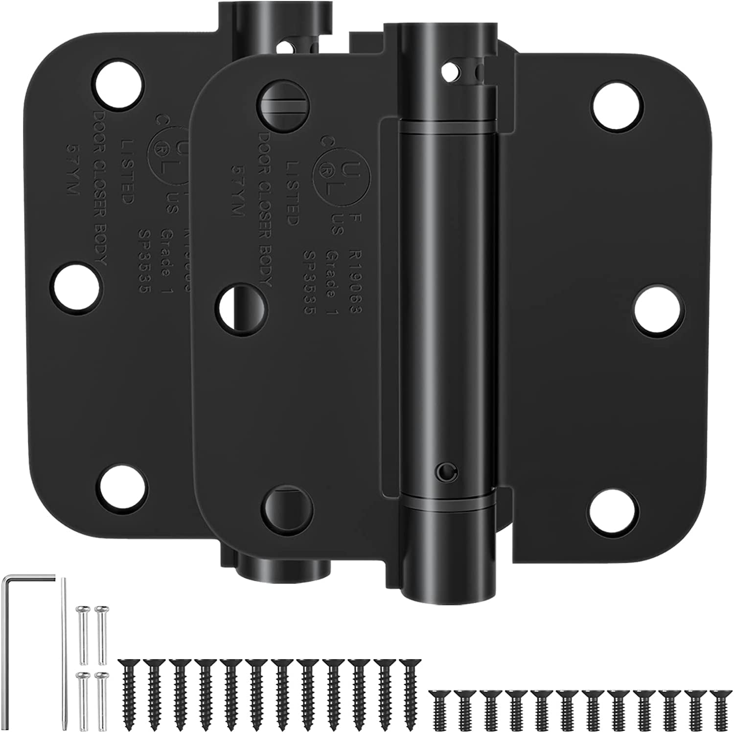 3.5 Inch Self Closing Door Hinge with 5/8'' Radius Corners, UL Listed