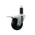 thumbnail image 1 of 3.5 Inch Soft Rubber Swivel 1-1/4 Inch Expanding Stem Caster Total Lock Brake, 1 of 2