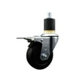 thumbnail image 1 of 3.5 Inch Soft Rubber Swivel 1-7/8 Inch Expanding Stem Caster Total Lock Brake, 1 of 2