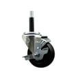 thumbnail image 1 of 3.5 Inch Soft Rubber Swivel 3/4 Inch Expanding Stem Caster with Brake SCC, 1 of 2