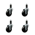 thumbnail image 1 of 3.5 Inch Soft Rubber Wheel Swivel 1-1/4 Inch Expanding Stem Caster Set SCC, 1 of 2