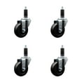 thumbnail image 1 of 3.5 Inch Soft Rubber Wheel Swivel 1-1/8 Inch Expanding Stem Caster Set SCC, 1 of 2
