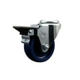 thumbnail image 1 of 3.5 Inch Solid Poly Wheel Swivel Bolt Hole Caster with Posi Lock Brake SCC, 1 of 2