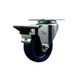 thumbnail image 1 of 3.5 Inch Solid Poly Wheel Swivel Top Plate Caster Posi Brake Service Caster, 1 of 2