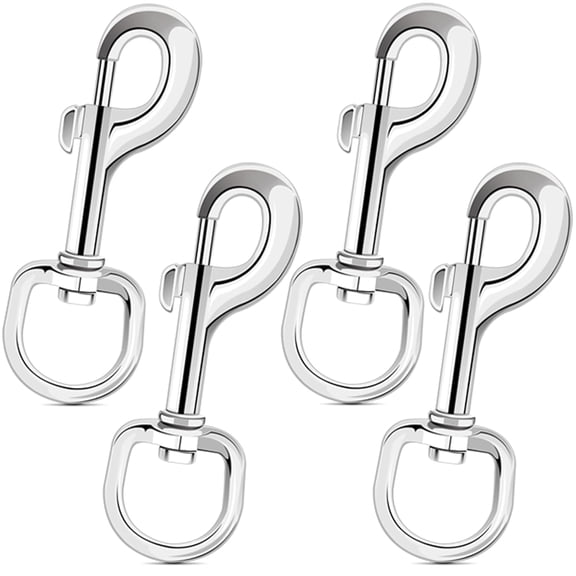 3.5 Inch Swivel Eye Bolt Snap Hooks 154Lbs Load Capacity Zinc Alloy Single Ended Flag Clips Heavy Duty Trigger Bolt Hooks