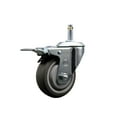 thumbnail image 1 of 3.5 Inch Thermo Rubber Swivel 7/16 Inch Stem Caster with Total Lock Brake, 1 of 2