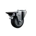 thumbnail image 1 of 3.5 Inch Thermo Rubber Wheel Swivel Bolt Hole Caster with Posi Lock Brake, 1 of 2