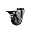 thumbnail image 1 of 3.5 Inch ThermoRubber Wheel Swivel Top Plate Caster with Posi Brake SCC, 1 of 2