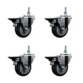 thumbnail image 1 of 3.5 Inch Thermoplastic Rubber 12MM Threaded Stem Caster Set with Brake, 1 of 2