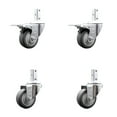 thumbnail image 1 of 3.5 Inch Thermoplastic Rubber 3/4 Inch Square Stem Caster Set 2 Total Lock Brake, 1 of 2