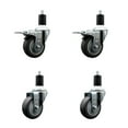 thumbnail image 1 of 3.5 Inch Thermo Rubber Swivel 1-1/2 Inch Expanding Stem Caster Set 2 Brakes, 1 of 2