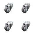 thumbnail image 1 of 3.5 Inch Thermoplastic Rubber Wheel Swivel Bolt Hole Caster Set Service Caster, 1 of 2