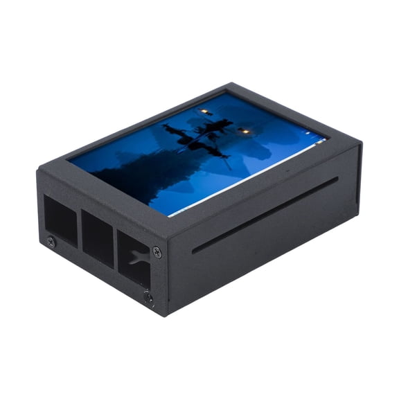 3.5 Inch Touchscreen Display for Raspberry Pi 5 4 3, 480x320 Resolution 60FPS LCD Monitor with Active Cooler and Metal Case