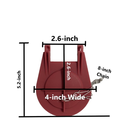 3.5 in Universal Toilet Flapper with Adjustable Buoy and 2.5 in Narrow Wings - Fits Round Overflow Tube - NuFlush