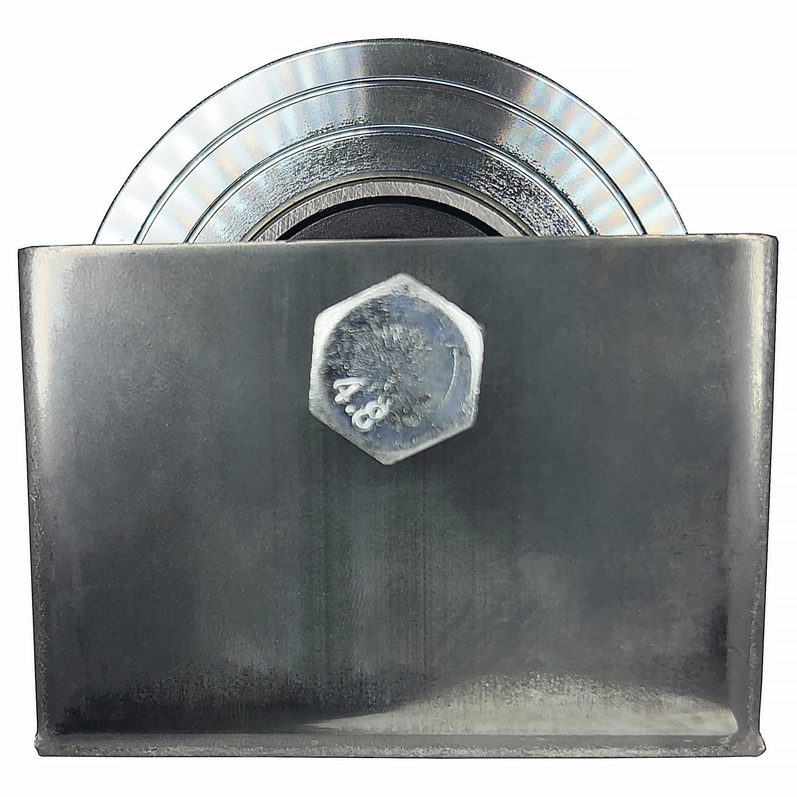 3.5 Inch V-Groove Gate Wheel Solid Steel Chrome with Weldable Box ...