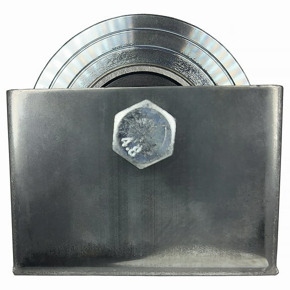 3.5 Inch V-Groove Gate Wheel Solid Steel Chrome with Weldable Box