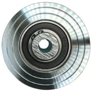 3.5 Inch V-Groove Gate Wheel Solid Steel V Track Caster Chrome