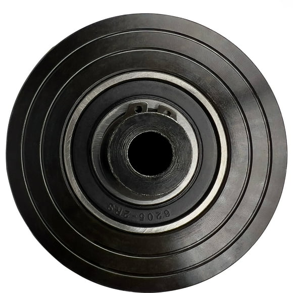 3.5 Inch V-Groove Gate Wheel Solid Steel V Track Caster Zinc Black